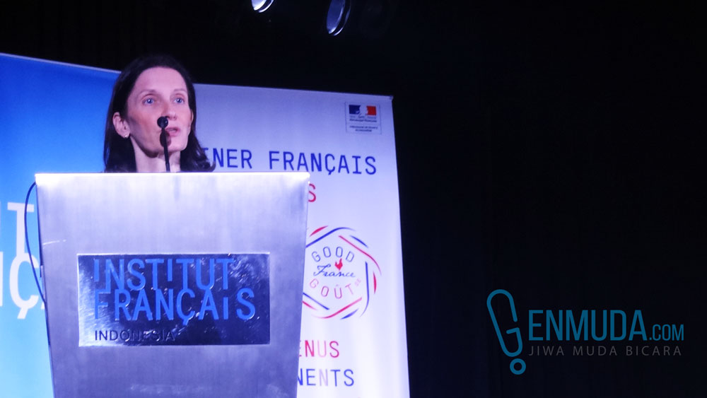 Duta Bersar Prancis untuk Indonesia dan Timor Leste, Corinne Breuzé yang meresmikan Good France 2016 pada hari Selasa (15/3) di Auditorium IFI Jakarta (Foto: Genmuda.com/2016 Liki)