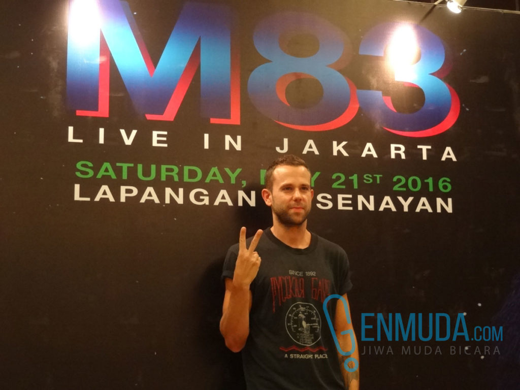 Anthony Gonzalez di konferensi pers jelang konser M83 di kawasan Senayan, Jakarta, Jumat (20/5) (Foto: Genmuda.com/2016 Gabby)