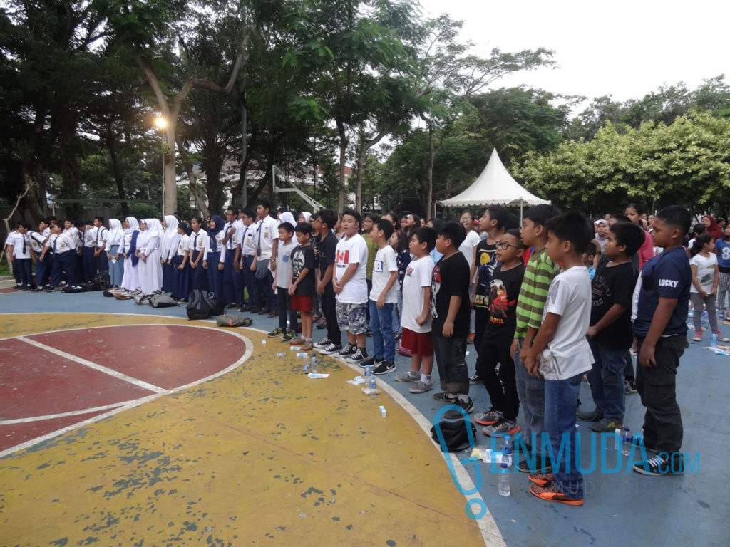 Para siswa/anak peserta acara peluncuran Sinedu.id di Taman Menteng, Jakarta, Selasa (24/5) (Foto: Genmuda.com/2016 Gabby)