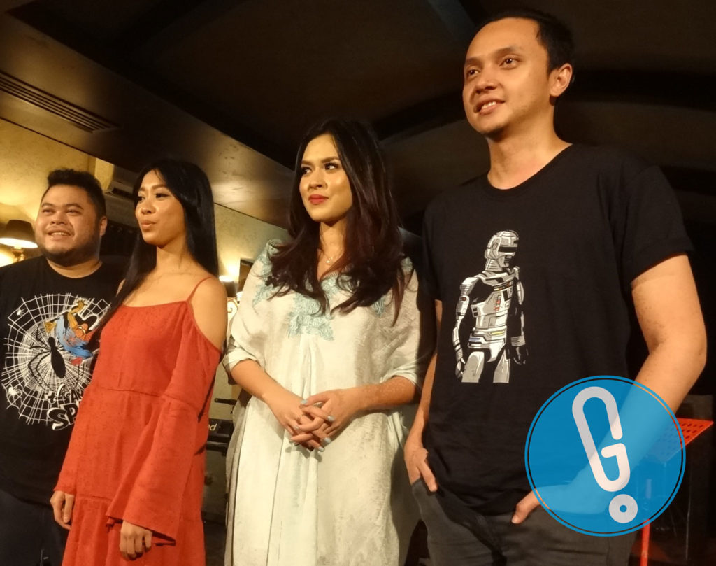 TJ, Puti, Raisa, dan Iga di acara media gathering Juni Records di kawasan Menteng, Jakarta Pusat, Rabu (22/6) (Foto: Genmuda.com/2016 Gabby)