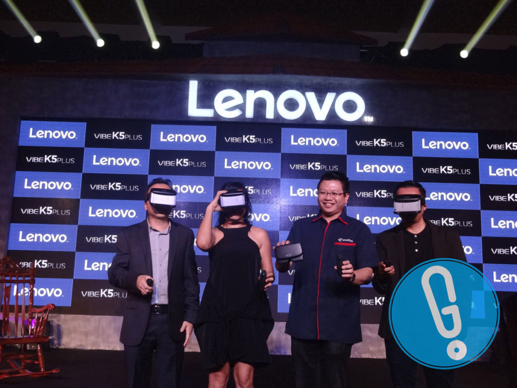 Perwakilan Qualcomm, Miranda Vania Warokka, perwakilan Smartfren, dan Anvid Erdian di acara Media Launch New Lenovo VIBE K5 Plus di kawasan Kuningan, Jakarta, Selasa (19/7) (Foto: Genmuda.com/2016 Gabby)