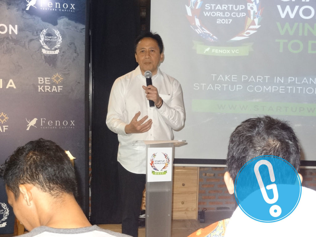 Kepala Badan Ekonomi Kreatif Indonesia, Triawan Munaf di acara peluncuran Startup World Cup 2017 di Jakarta, Jumat (22/7) (Foto: Genmuda.com/2016 Gabby)